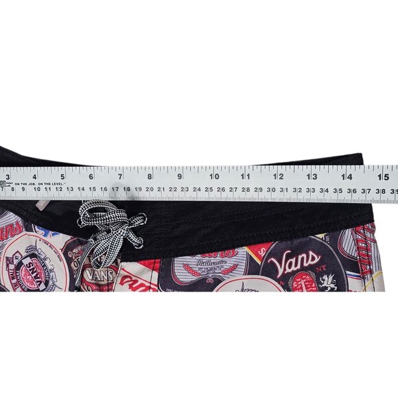 Vans Men’s Logo Print Board Shorts Size 28 Red Black - Picture 7 of 14